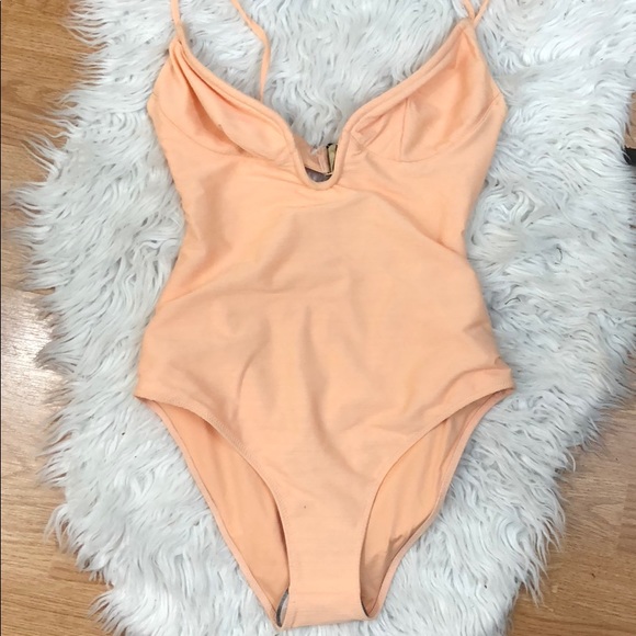 For Love & Lemon Peach Monaco One-Piece - Picture 2 of 8